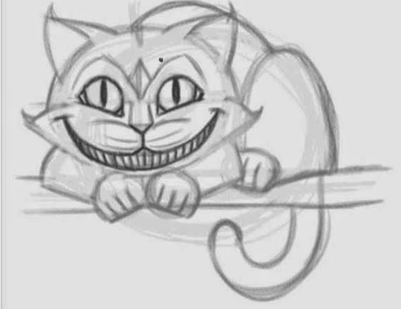 How to draw the Cheshire Cat 6