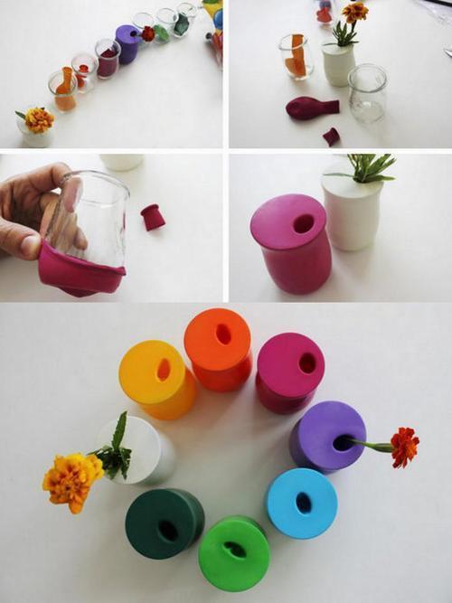 45+ Fun and Creative Ways to Use Balloons --> Balloon Flower Vase