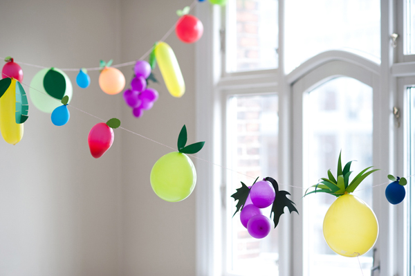 45+ Fun and Creative Ways to Use Balloons --> Fruit Balloons DIY