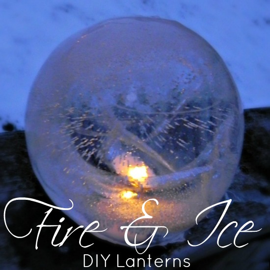 45+ Fun and Creative Ways to Use Balloons --> Use Balloon to Make Fire and Ice Lanterns