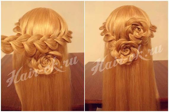 How To DIY Pretty Rose Braids Hairstyle 4