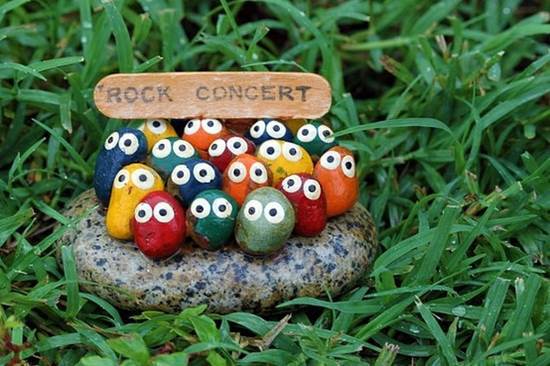 How to DIY Adorable Rock Concert Painted Rock Art