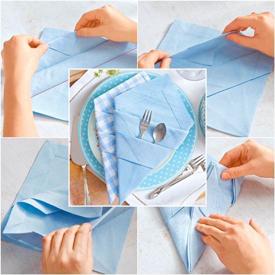 How to DIY Beautiful Napkin Fold with Pockets