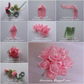 How to DIY Beautiful Satin Ribbon Rose