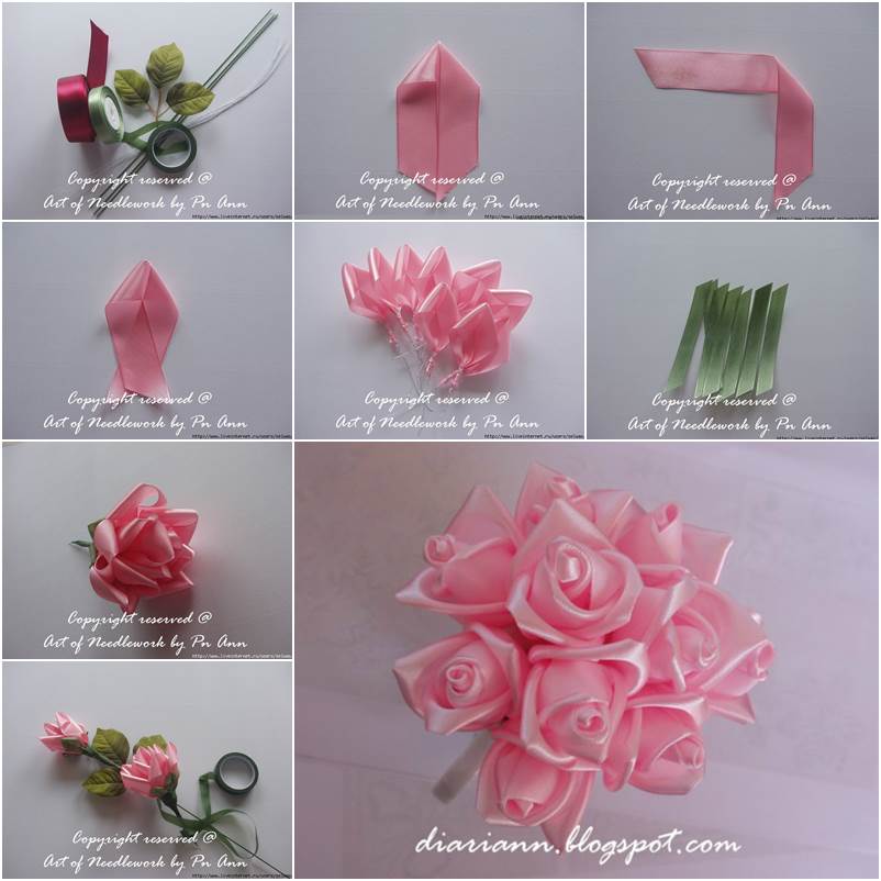 2-Minute DIY Satin Ribbon Rose Flower Tutorial