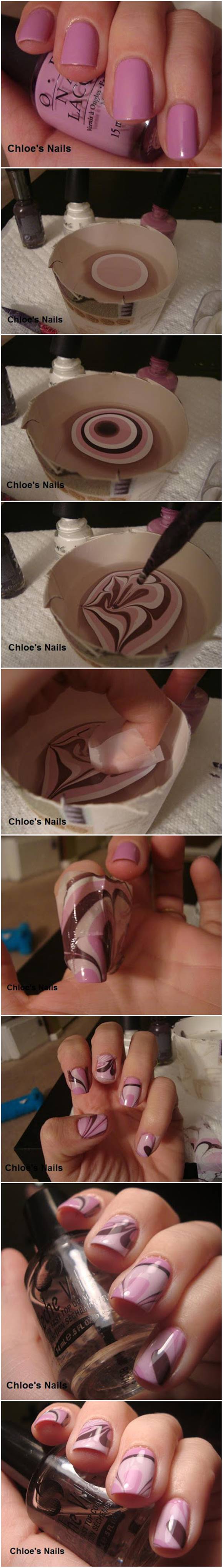How to DIY Beautiful Water Marble Nail Art