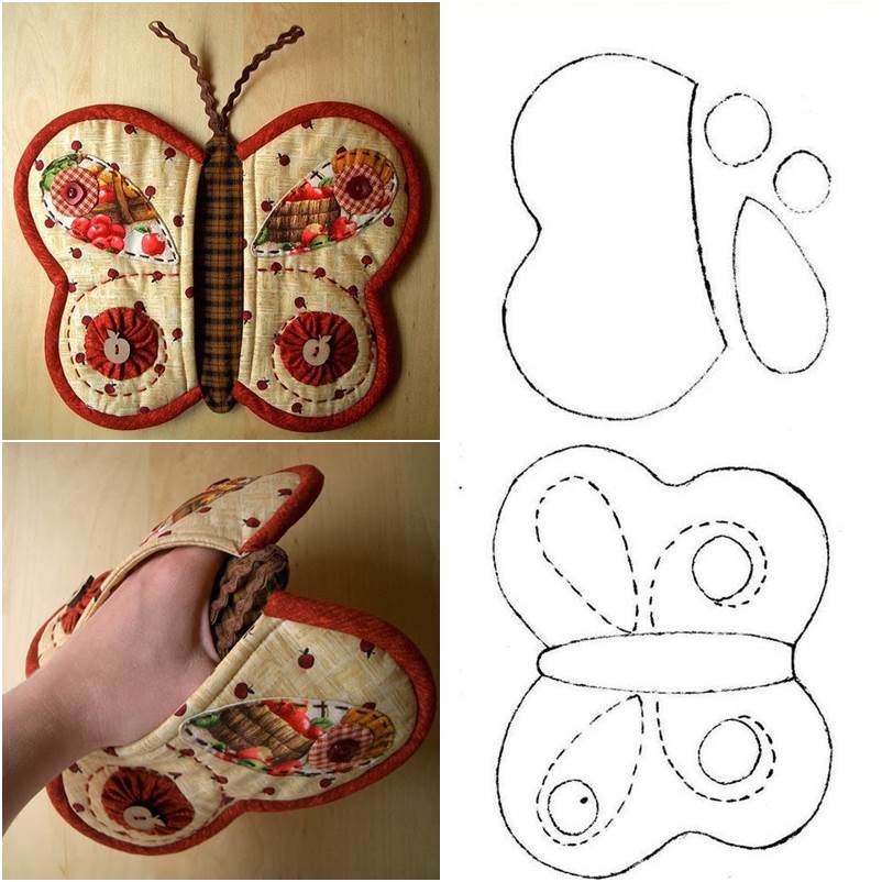 How to DIY Butterfly Potholder