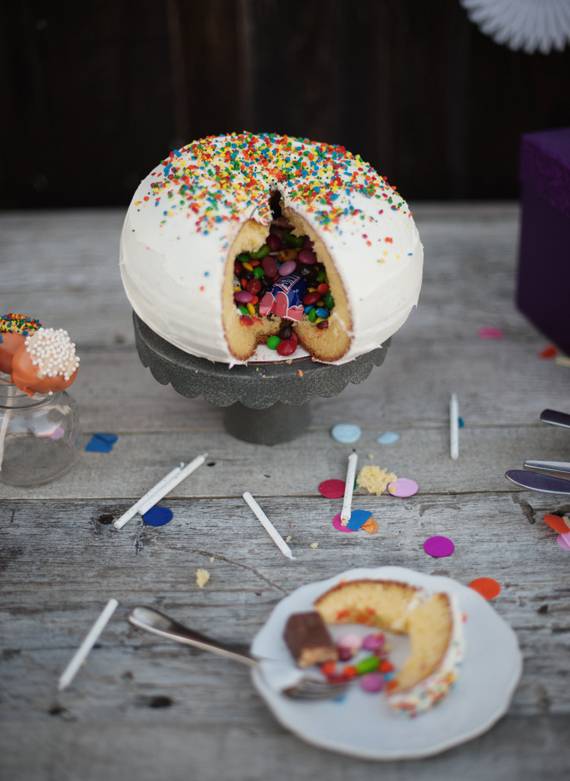 How to DIY Candy-Filled Surprise Cake