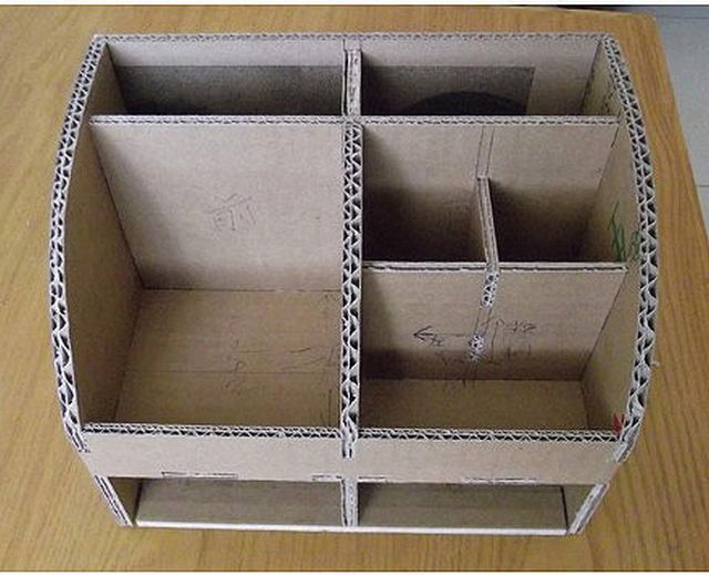 How To Diy Cardboard Desktop Organizer With Drawers