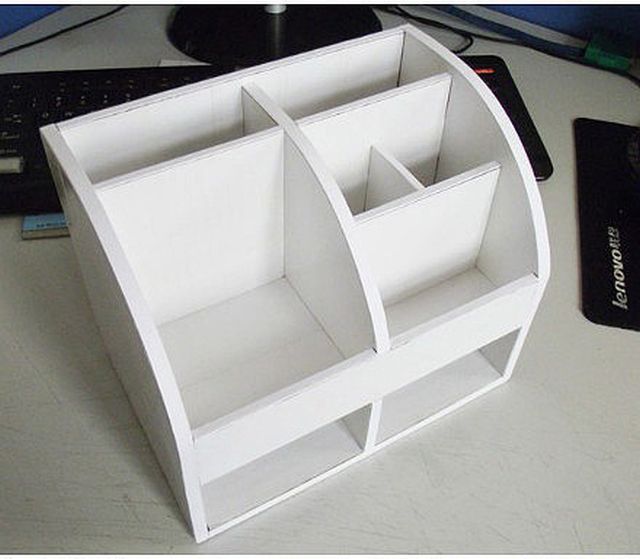 How to make CARDBOARD DESK ORGANIZER - with templates