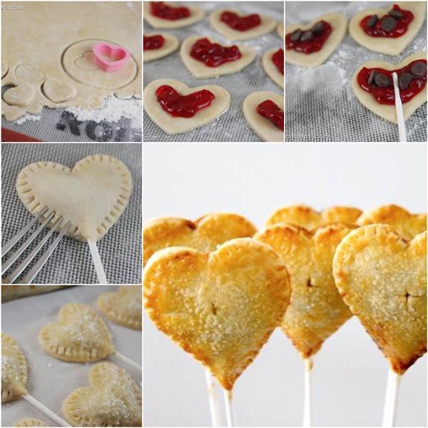 How to DIY Cherry Heart Sweet Pie Pops