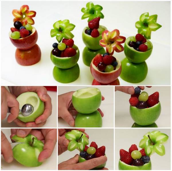 How to DIY Creative Apple Fruit Cups