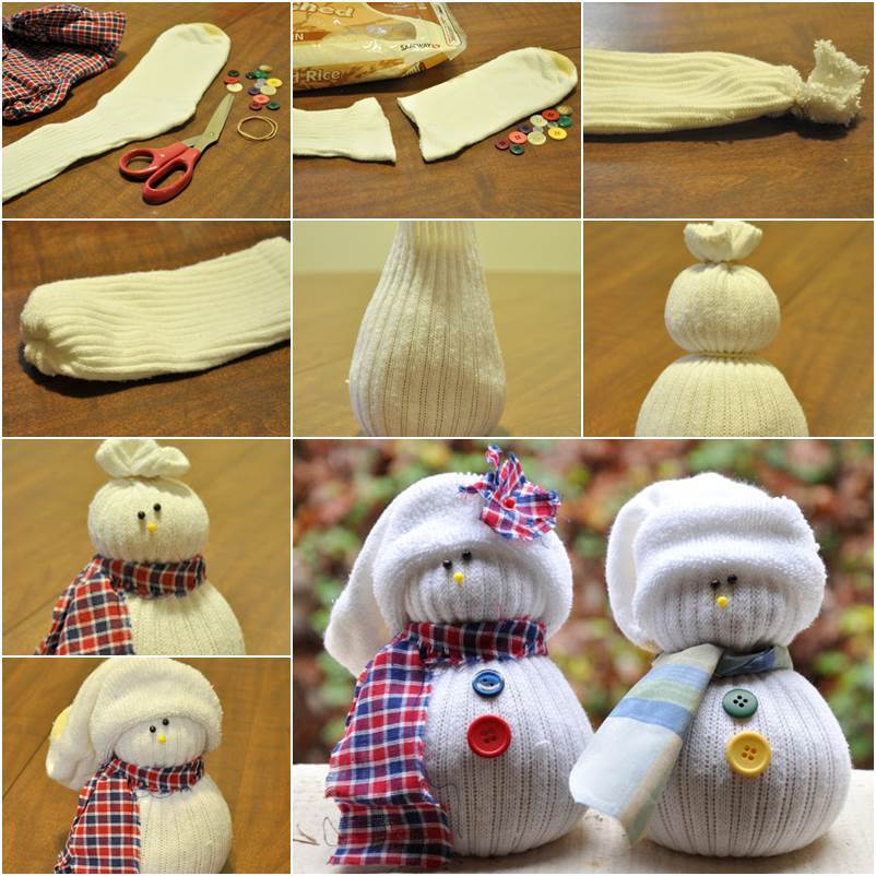How to DIY Cute Sock Snowman