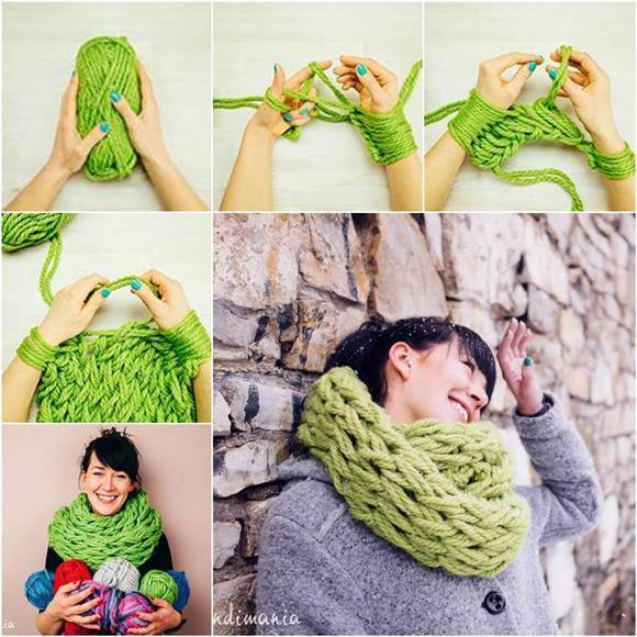 How to DIY Easy Infinity Scarf with a Knitting Loom 1