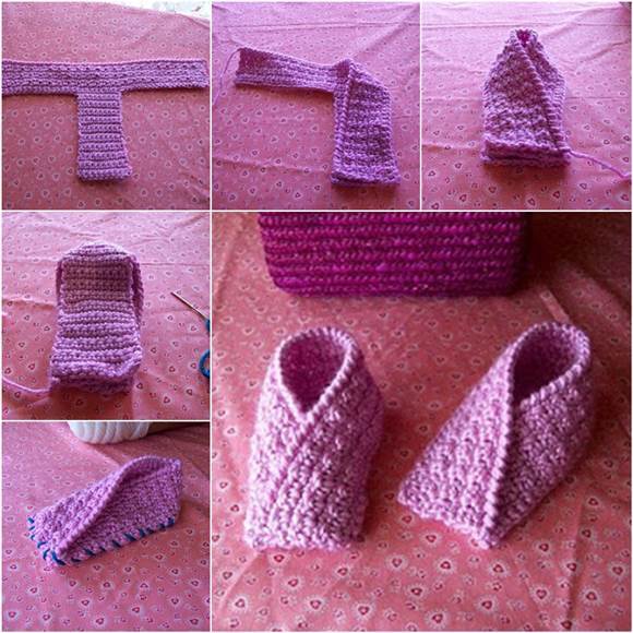 How to DIY Easy Knitted Toddler Slippers