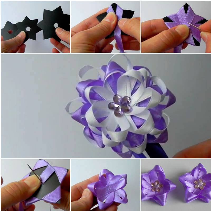 How to DIY Easy Ribbon Flower Bow
