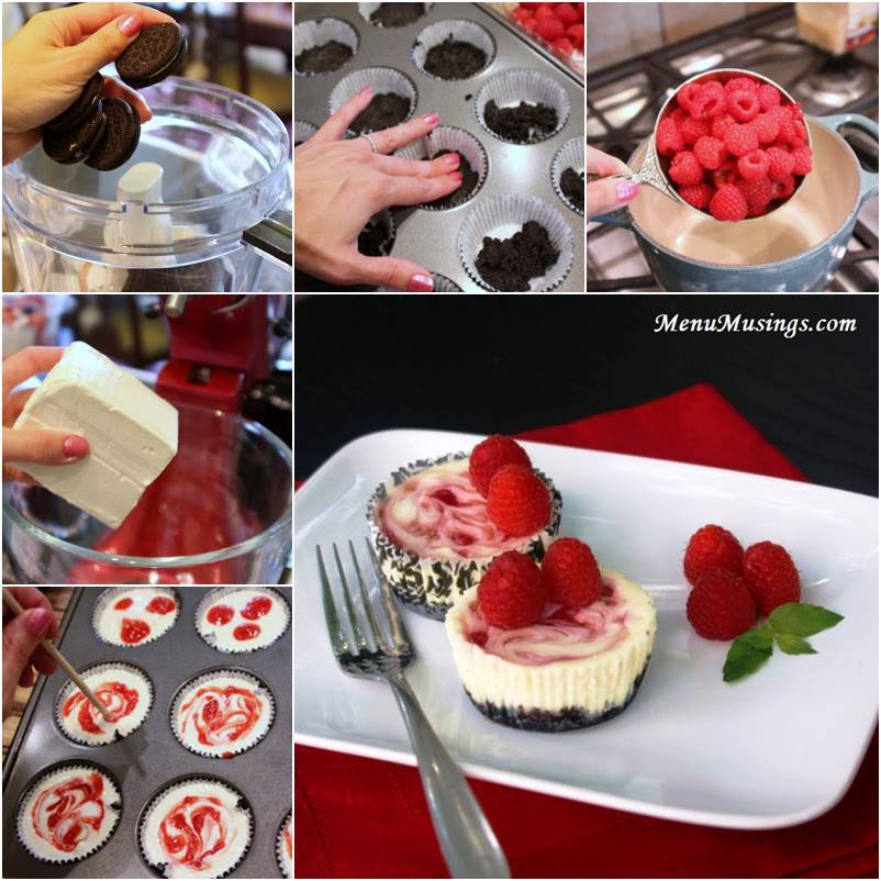 How to DIY Mini Raspberry Swirl Cheesecake