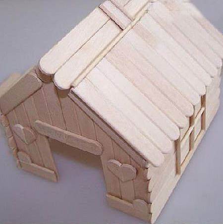 How to DIY Popsicle Stick House | iCreativeIdeas.com