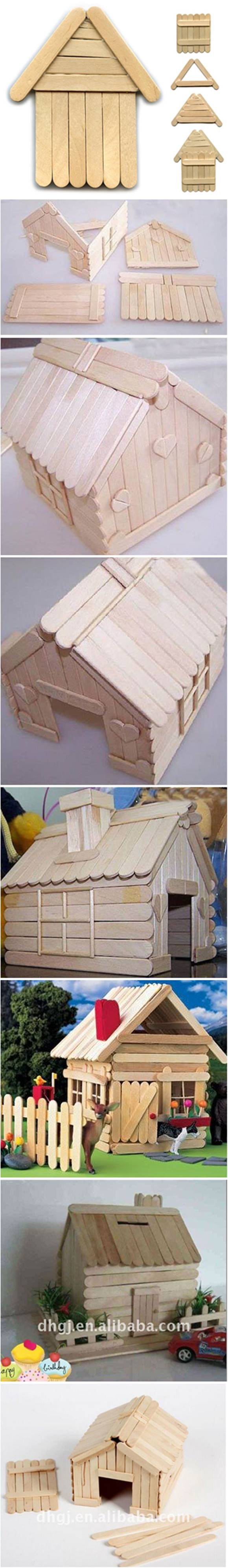 How to DIY Popsicle Stick House