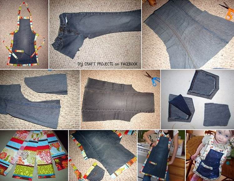 Creative Ideas - DIY Repurpose Old Jeans into Garden Apron and Tool Caddy