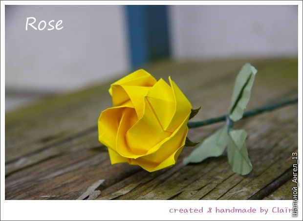 How to DIY Pretty Origami Rose 8