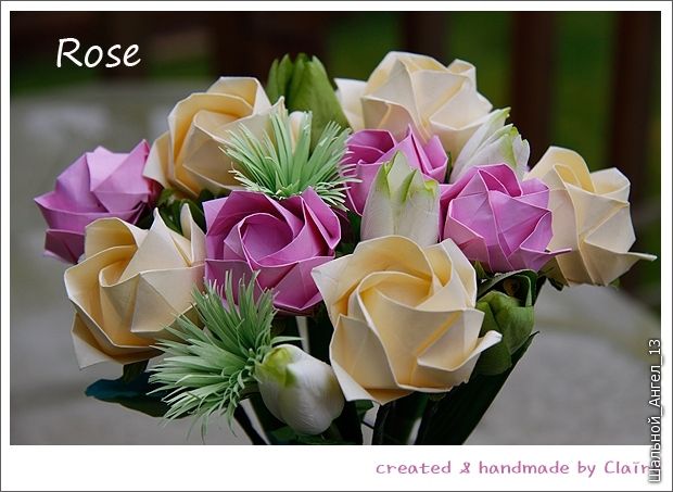 How to DIY Pretty Origami Rose 9