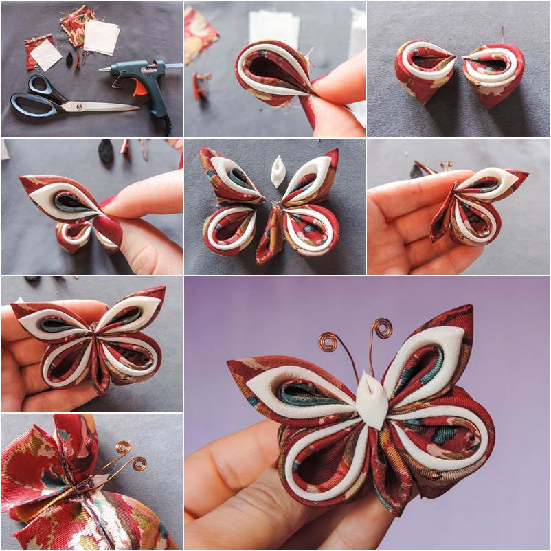 Diy Beautiful Satin Ribbon Butterfly 8823