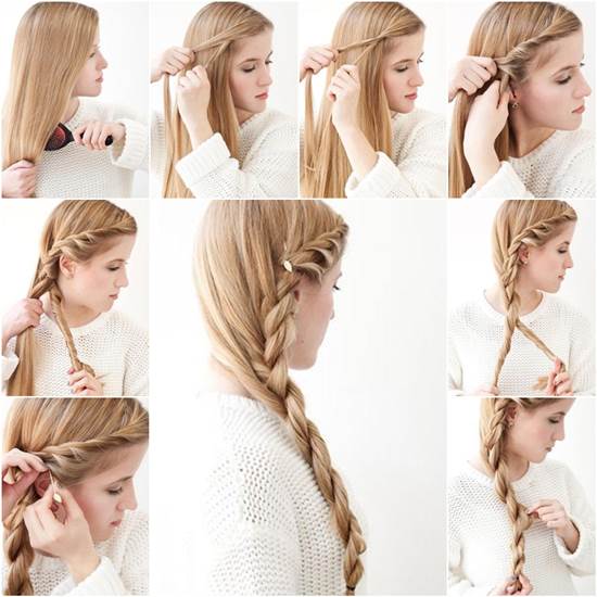 How to DIY Simple Side Braid Hairstyle