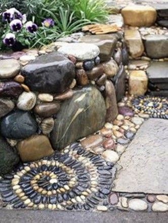 How to DIY Spiral Mosaic Stone Garden Path