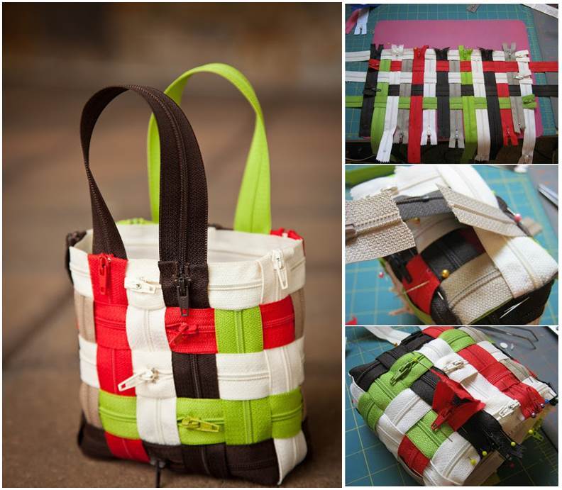 How to DIY Stylish Woven Zipper Tote Bag