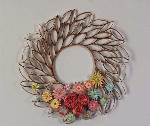 How to DIY Toilet Paper Roll Flower Wall Art