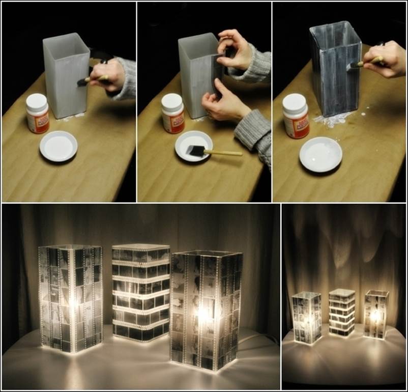 How to DIY Unique Lamp Shade Using Old Photo Negatives