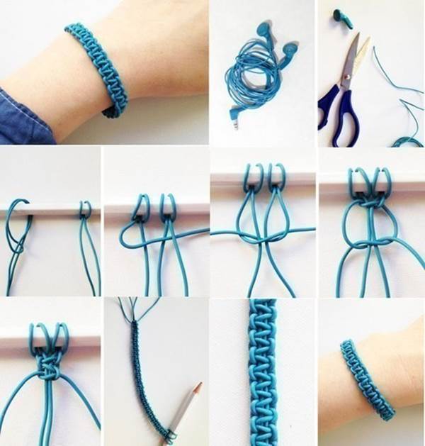 How to DIY Weave a Bracelet from Old Headphones