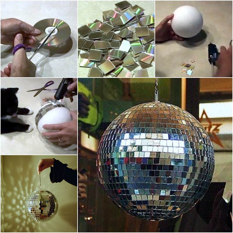 How to Make DIY Disco Ball With Old CDs