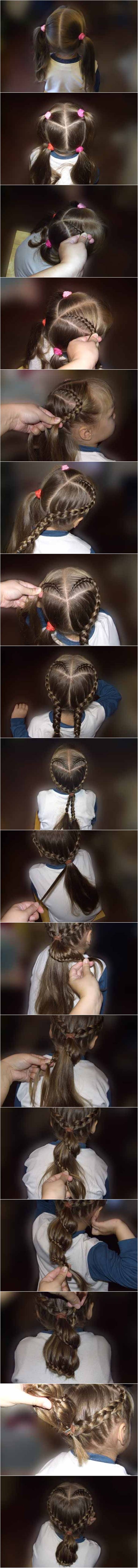 How to Make DIY Heart Shaped Braids Hairstyle