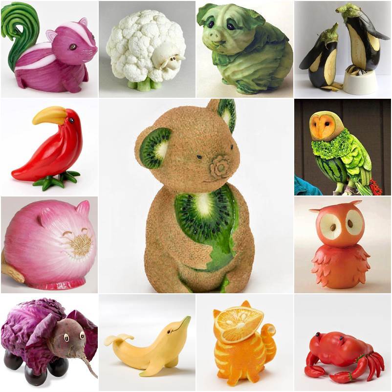 Creative Animals Made of Fruits And Vegetables