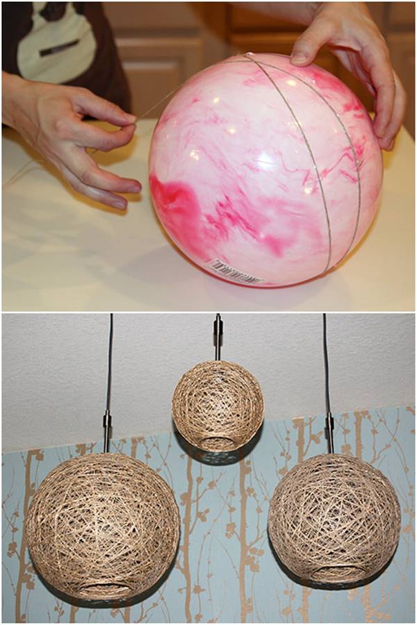 Creative DIY Hemp Pendant Lamps