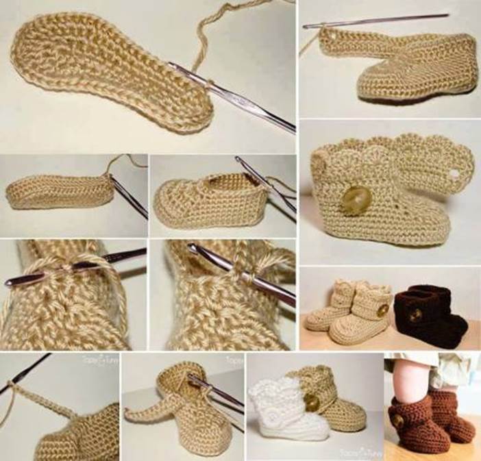 DIY Adorable Crochet Baby Booties