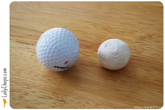 DIY Beautiful Tissue Paper Flower Using a Golf Ball 1