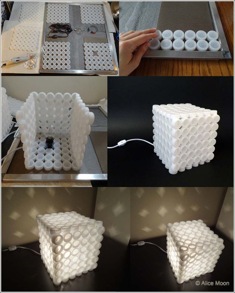 DIY Creative Plastic Bottle Cap Lamp