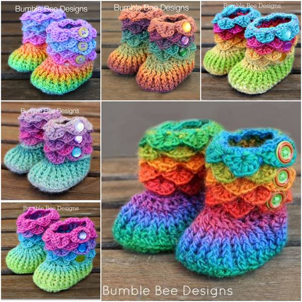 Crocodile stitch baby booties sale