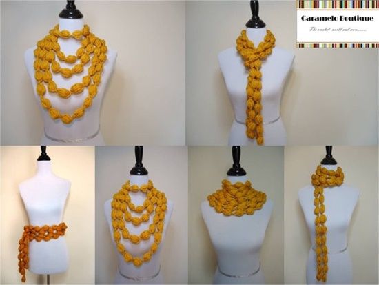 DIY Stylish Crochet Puff Ball Scarf 1