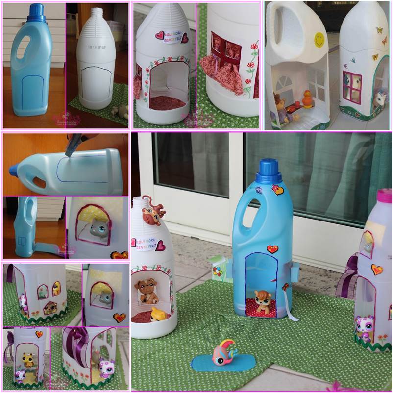 How to DIY Adorable Doll Houses from Plastic Bottles