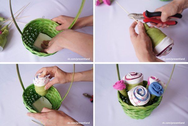 How to DIY Baby Clothes Flower Bouquet 5