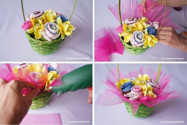 How to DIY Baby Clothes Flower Bouquet 6