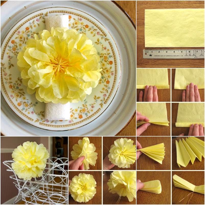 How to DIY Beautiful Tissue Paper Flower