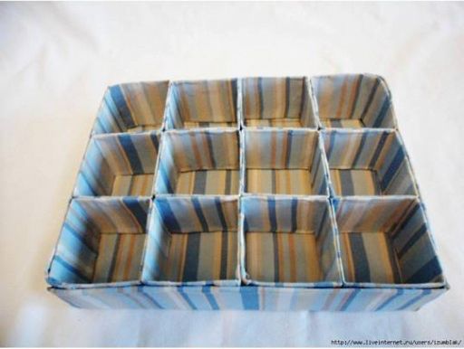 DIY Cardboard Underwear Storage Box