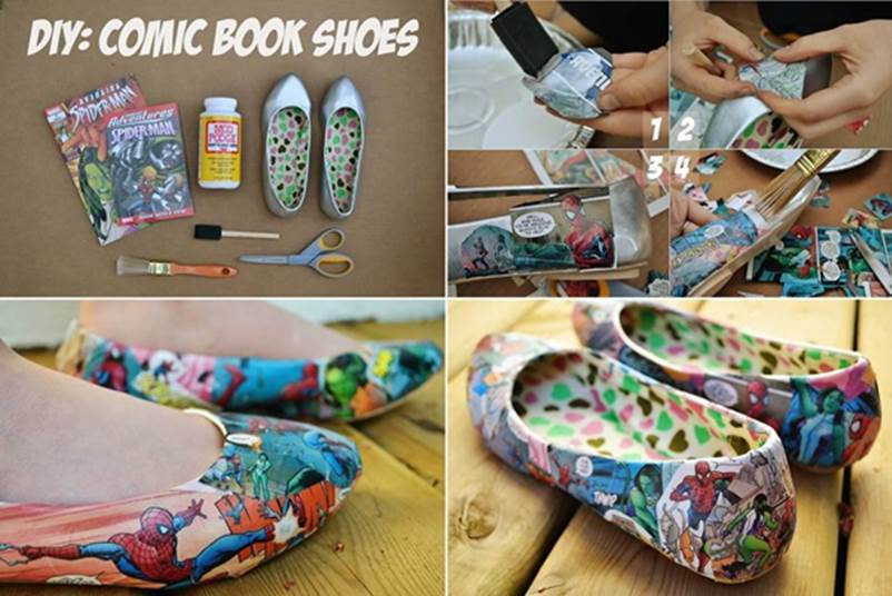 How to DIY Creative Comic Book Shoes
