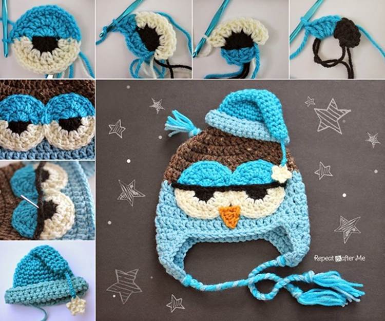 How to DIY Cute Crochet Owl Hat