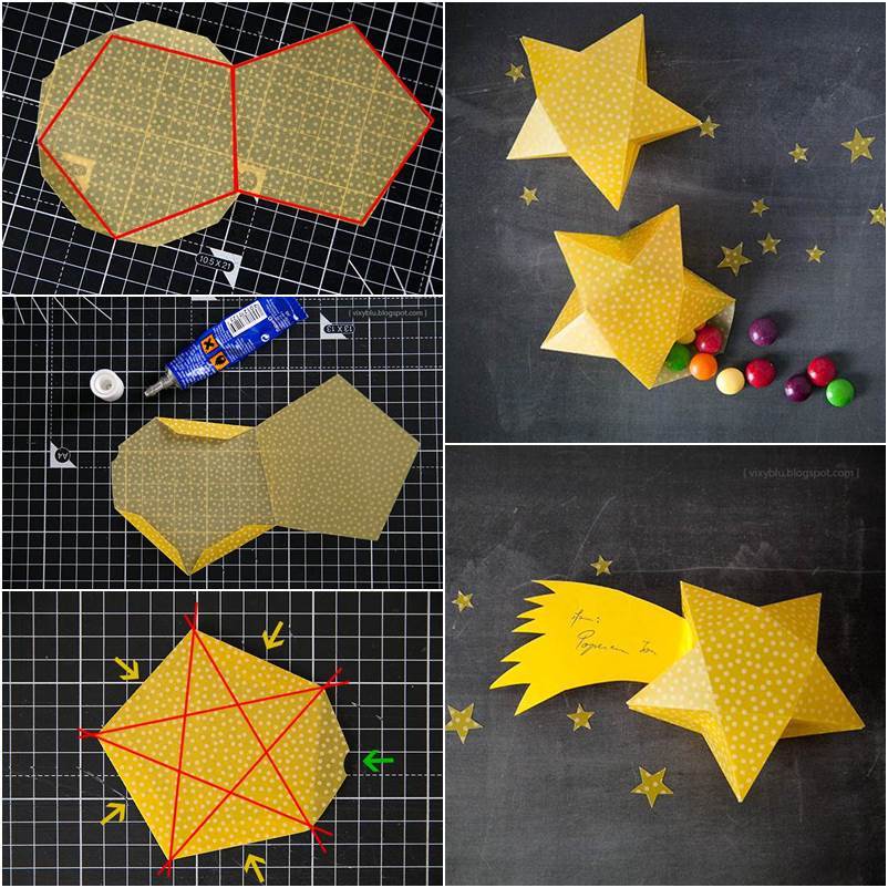 How to DIY Cute Simple 3D Star Gift Box